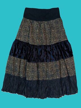 Derek Heart Mixed Fabric Crinkle Skirt Size S Preowned